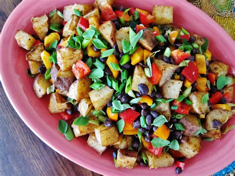 The dip, with flavours from sweet potatoes are as delicious as they are good for you! Southwest Roasted Potato and Black Bean Salad | Fresh and ...