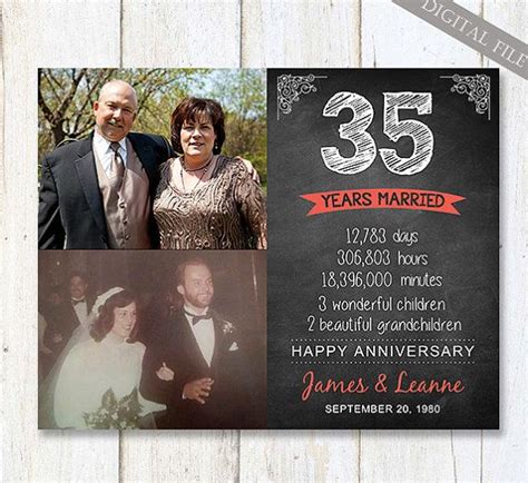 Gifts for 35th wedding anniversary for her. 35th anniversary gift for wife husband her him mother or ...