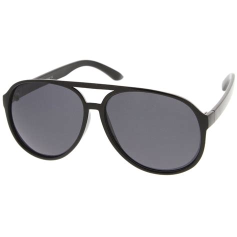 retro wide temple polarized lens square horn rimmed sunglasses 55mm aviator sunglasses