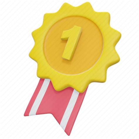 Medal Badge Winner Prize Reward Achievement Gold 3d Illustration