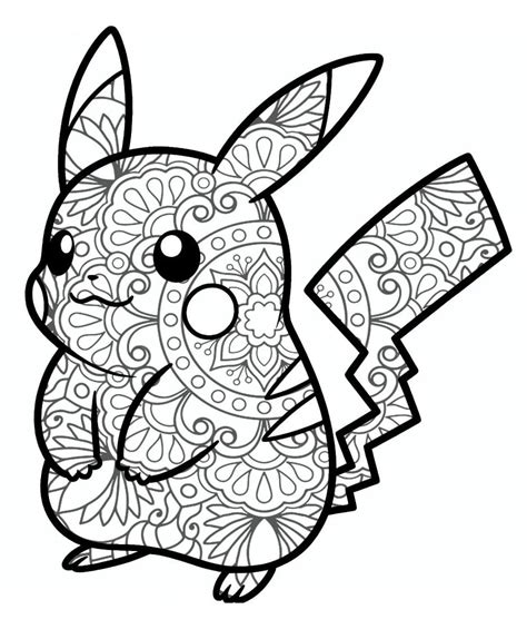 Dibujos De Imagen De Mandala Pikachu Para Colorear Para Colorear