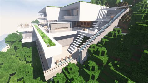 Modern Cliff House W Download Creative Mode Minecraft Java