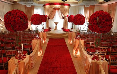 Red And Ivory Wedding Decorations
