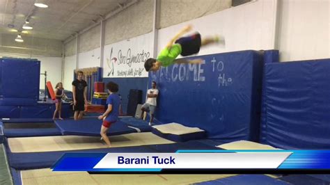 To use it, place two stakes in the ground around the area you plan to level then run a string between them. Level 8 Trampoline Optional Routine 2016 - YouTube