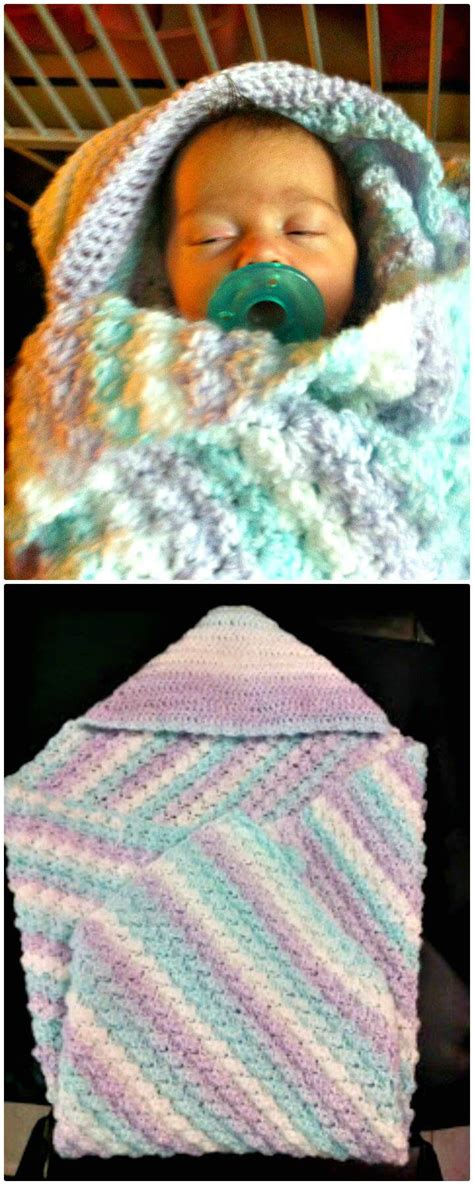 Free Patterns 11 Crochet Hooded Blankets Diy Crafts