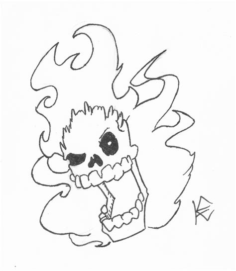 Fire Skull Drawing At Explore Collection Of Fire