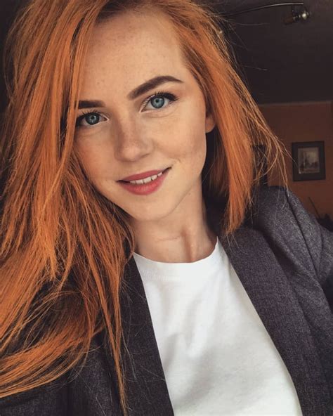 blue eyes and red hair perfect combo r prettygirls