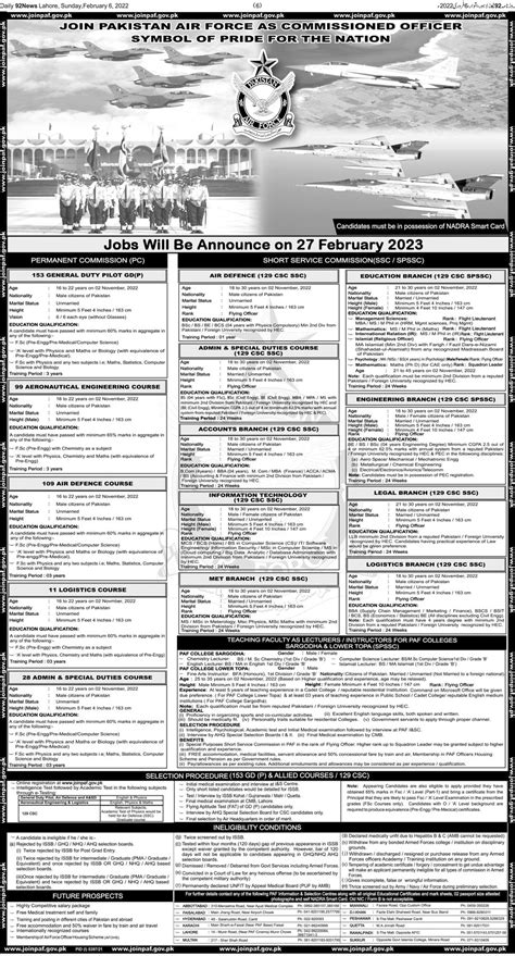 Paf Latest Jobs 2023 Pakistan Airforce Jobs For Males And Females
