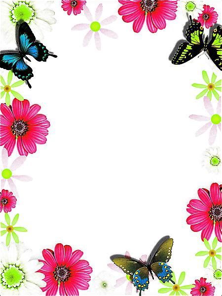 Flower Attractive Butterfly Front Page Border Design For Project Forb