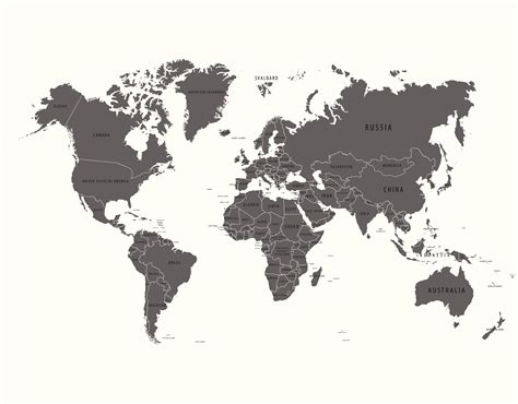Grey Map World Senzagen