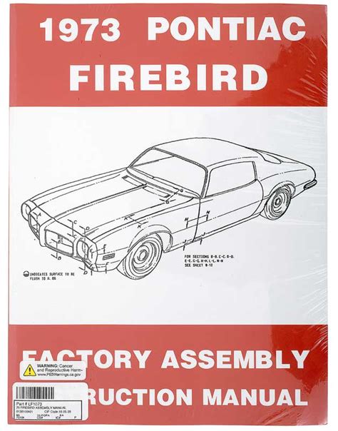 1973 All Makes All Models Parts Lf1073 1973 Pontiac Firebird
