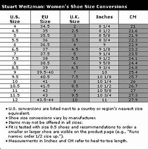 Stuart Weitzman Size Chart