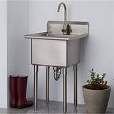Images of Free Standing Laundry Sink Stainless Steel