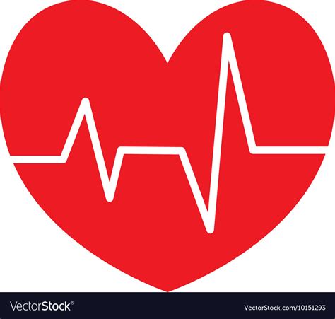 Heart Pulse Cardiology Icon Graphic Royalty Free Vector