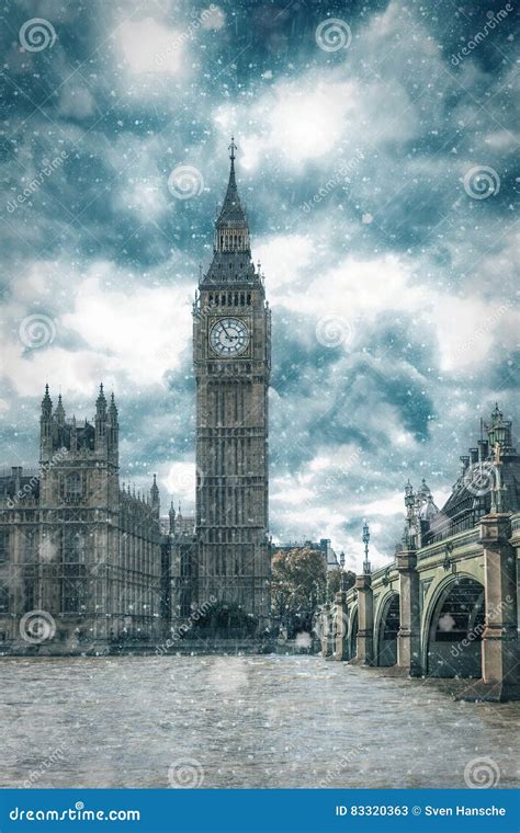Big Ben In London During Winter United Kingdom Stock Image Image Of