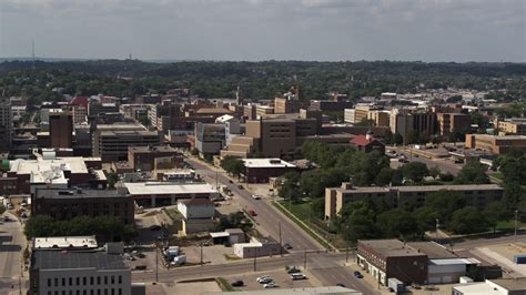 57k Stock Footage Aerial Video Of A Hospital And City Buildings