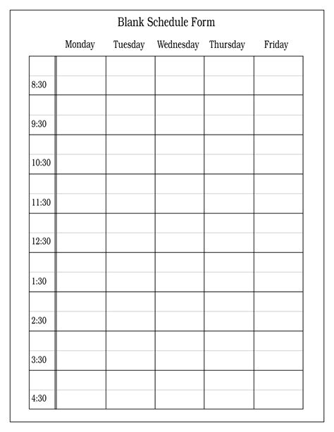 2 Week Schedule Template Printable Calendar Template Printable