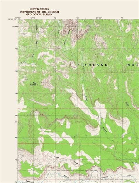 Topo Map Torrey Utah Quad Usgs 1985 2300 X 3017 Ebay