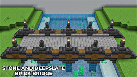 Minecraft How To Build Stone And Deepslate Brick Bridge In 119