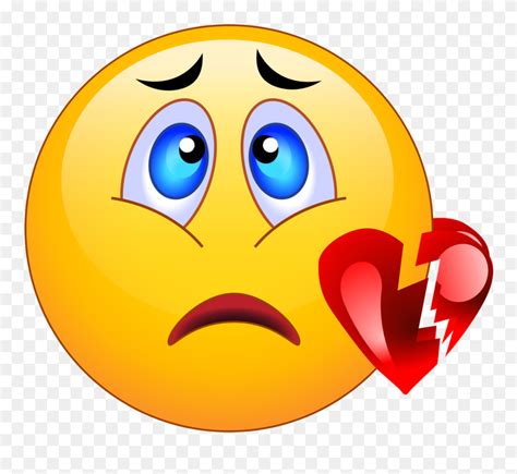 Download Broken Heart Sad Face Emoji Clipart 5503036 Pinclipart