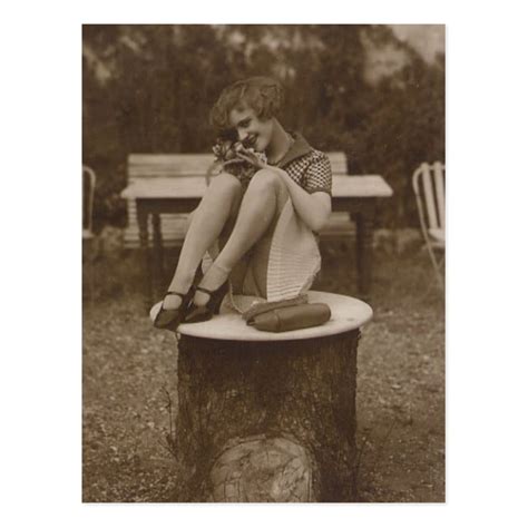 Vintage Risque Pin Up Girl Photo Postcard Zazzle Com