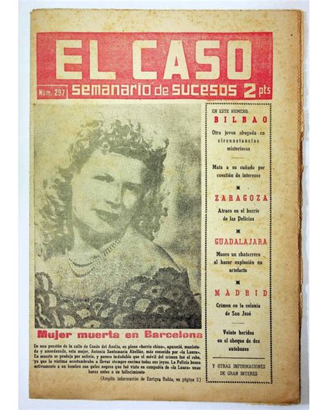 el caso semanario de sucesos 297 11 de enero de 1958 vvaa prensa castellana 1958 revistas