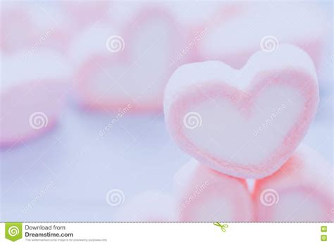 Pink Heart Shape Marshmallow For Love Theme And Valentine Concept You