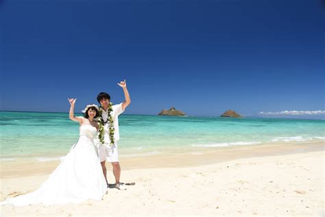 Hawaii Wedding Photos Lanikai Beach With Masahiro And Ryoko