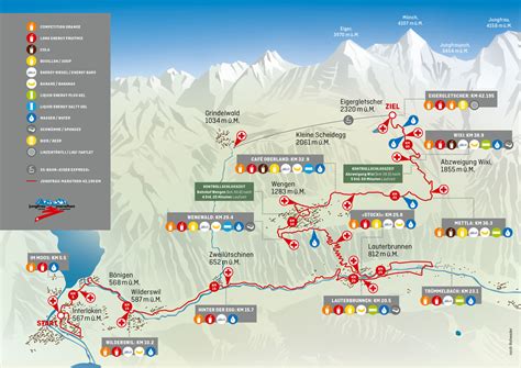 Strecke Jungfrau Marathon Interlaken