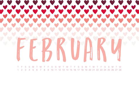 Uppercase Designs February 2018 Desktop Calendar Wallpaper Calendar
