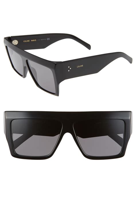 women s celine 60mm flat top sunglasses dark havana gradient brown flat top sunglasses