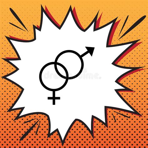 Sex Symbol Sign Vector Comics Style Icon On Pop Art Background Stock