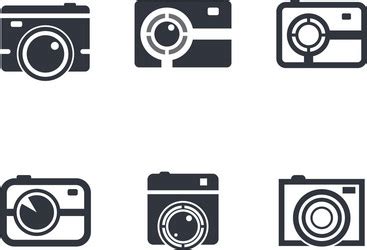 Camera Logo Template Icon Royalty Free Vector Image