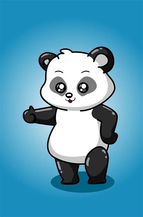 A Little Panda Giving Thumbs Up Hand Drawing 2162109 Download Free
