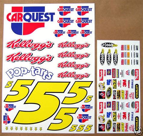 Rc Nascar Car Quest Mark Martin 110th Decals Stickers 110 Radio Controlled Ebay