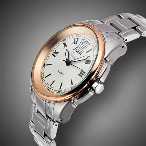 Silver geneva chronograph band style lady's women's crystals bling wrist watch. Geneva Platinum Eminent Mens Watch | Property Room