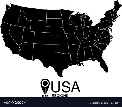 United States Map Silhouette Vector Fredra Carmencita
