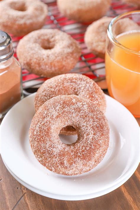 Baked Apple Cider Donuts with Cardamom Sugar - A Kitchen Addiction