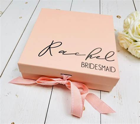 Personalised Rose Gold Bridal Party T Box Luxury Bridal Ts And
