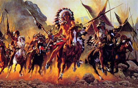 To Battle Nativi Americani Guerrieri Indiani D America