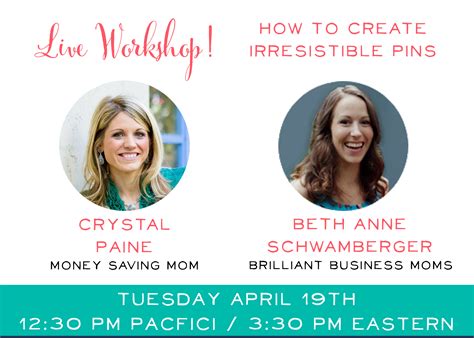 Join Me For A Free Webinar How To Create Irresistible Pins For