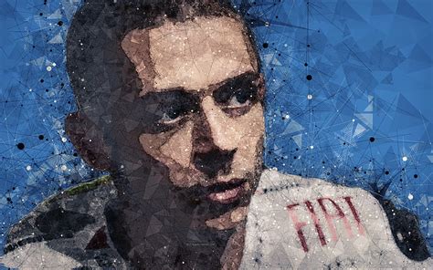 Valentino Rossi Face Creative Portrait Motogp Art Mosaic Lines