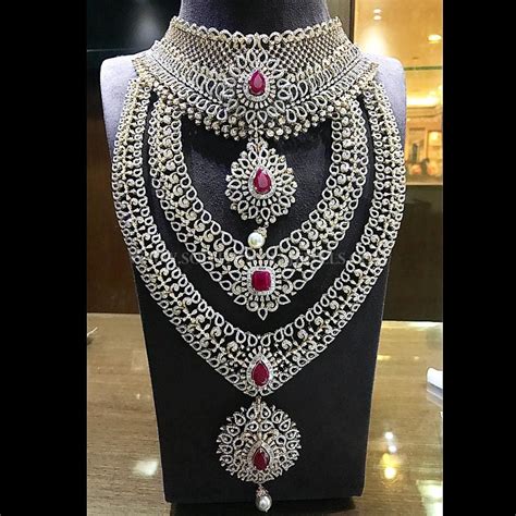 Diamond Bridal Jewellery Set From P Satyanarayan And Sons South India Jewels