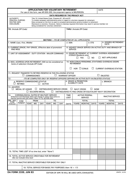 Da Form 2339 Fillable Printable Forms Free Online