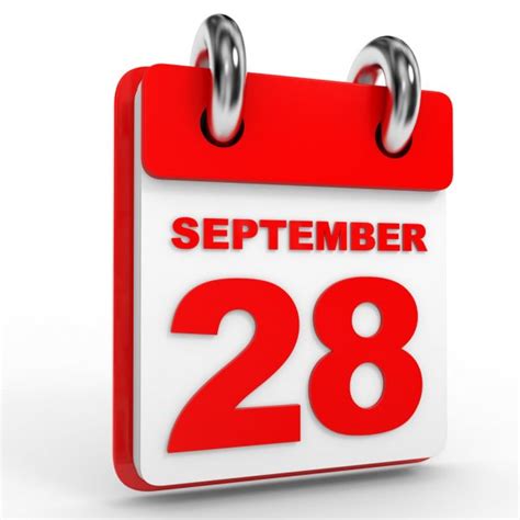 September 28 Calendar On White Background — Stock Photo © Icreative3d