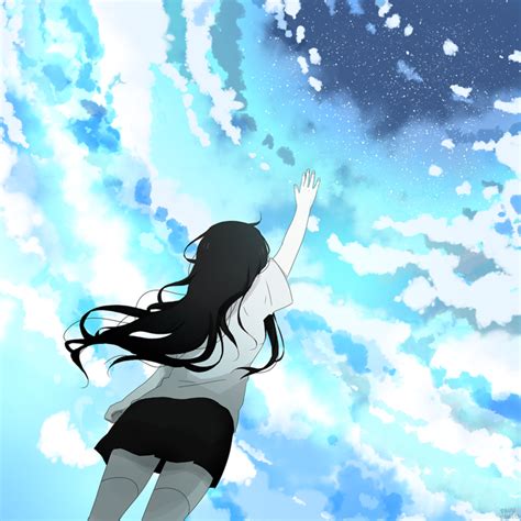 Anime Girl Looking At The Sky Pictures To Pin On Pinterest Pinsdaddy
