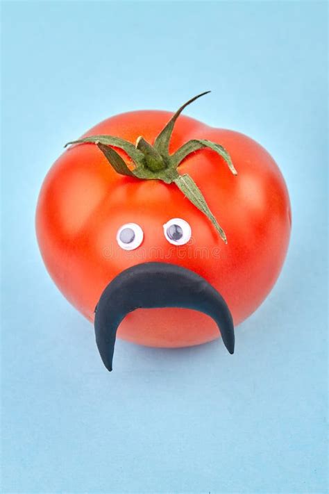 Funny Manlike Tomato With Moustache Stock Photo Image Of Male