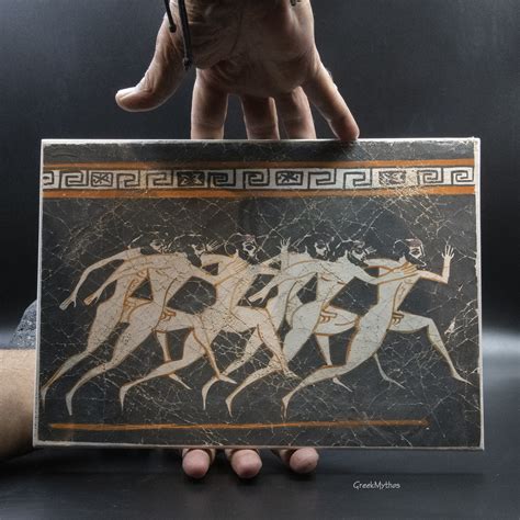 Greek Runners Athletes Painting Ancient Greece Olympic Games Nude