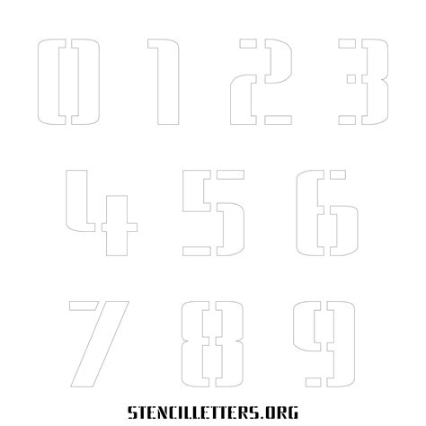 Free Printable Numbers Stencils Design Style 255 Square Stencil