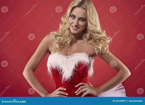 Santa Stock Image Image Of Long Blonde Camera Charming